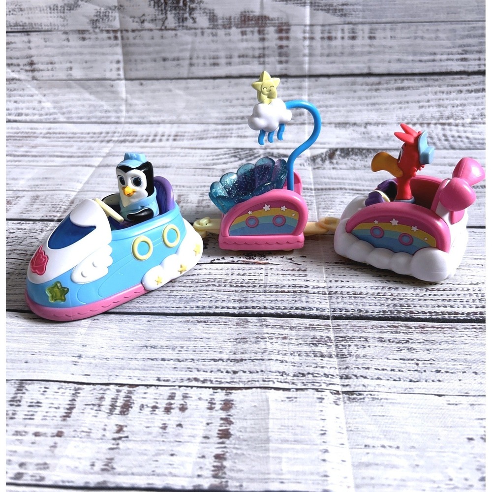 Disney Blue Pink White Kids Toy Vehicles Play Set